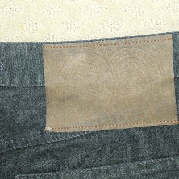 Vintage Y2K DOLCE & GABBANA D&G Black Cotton Button Fly Canvas Jeans 34x30 - Picture 6 of 10